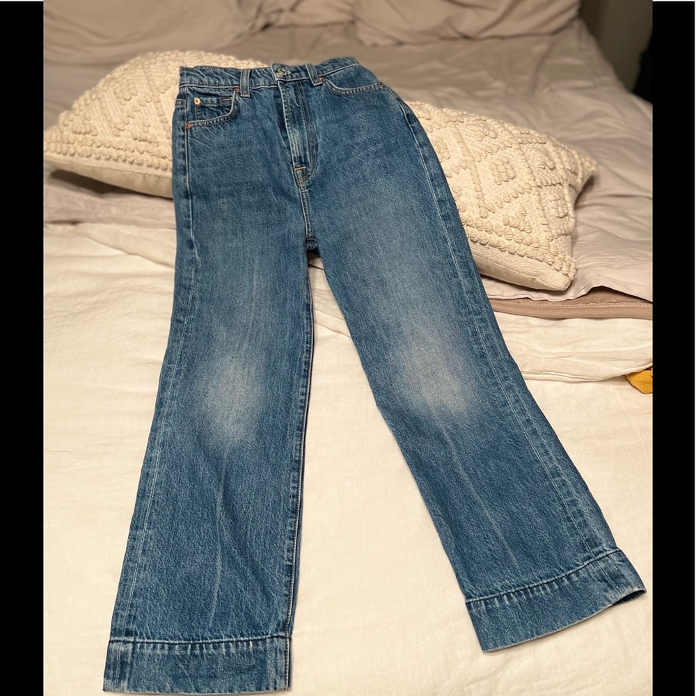 Bell bottom, high waisted jeans